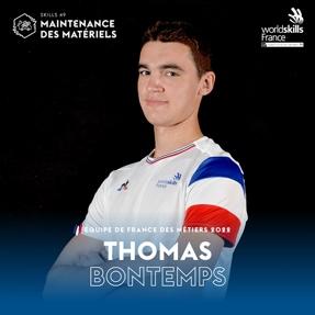 Thomas Bontemps équipe de France des métiers 2022 Thomas Bontemps